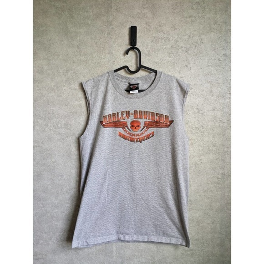 Vintage Y2K Harley-Davidson‎ Battlefield Gettysburg PA Grey Tank Top Size L